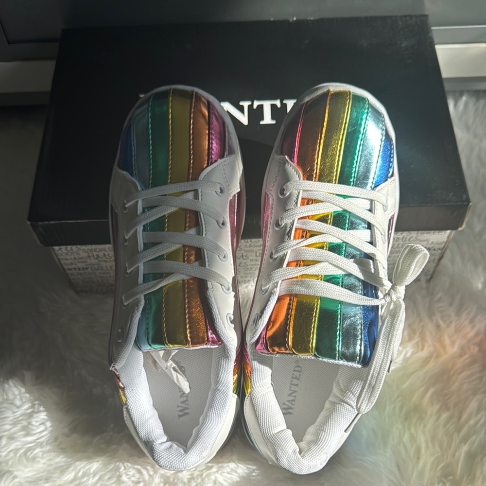 BNWT Colorful Metallic Sneakers